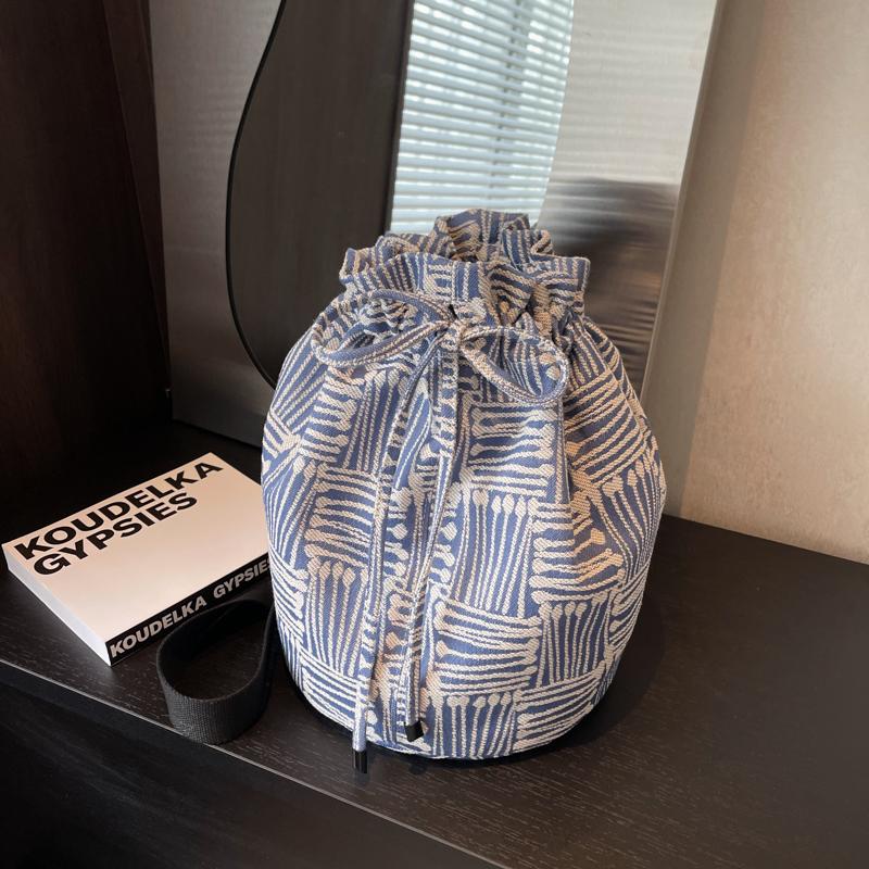 Женская сумка через плечо I вместимость сумка через плечо с завязками однотонная сумка-ведро