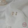 925 Sterling Silver Plated 14k Gold Small Cute Zircon Stud Earrings Women Classic Elegant Wedding Jewelry