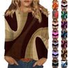Long Sleeve Tops For Women T-Shirt Casual Print Tops T Shirt Round Neck Pullover Blouse