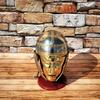 Средневековый римский шлем, римский рыцарь, спартанский боевой доспех, шлем, носимый стальной костюм SCA для ролевых игр, лучший подарок