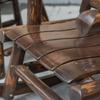 Антикварное Деревянное Рустикальное Качающееся Бревно Кресло Одиночное Кресло Для Веранды Палубы Балкона Внутреннего Наружного Использования Расслабления Гостиной Сиденья Мебель