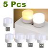 5 Pcs USB LED Plug Lamp 1W Super Bright Eye Protection USB Book Light Computer Mobile Power Charging USB LED Night Light