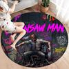 Chainsaw Man Round Area Rug Carpet Rug For Living Room Bedroom Sofa Playroom Decor Nonslip Floor Mat