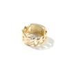 High Sense Personality Geometric Zircon Ring 14K Gold Full Diamond Cuban Chain Design Sense Ring Tide