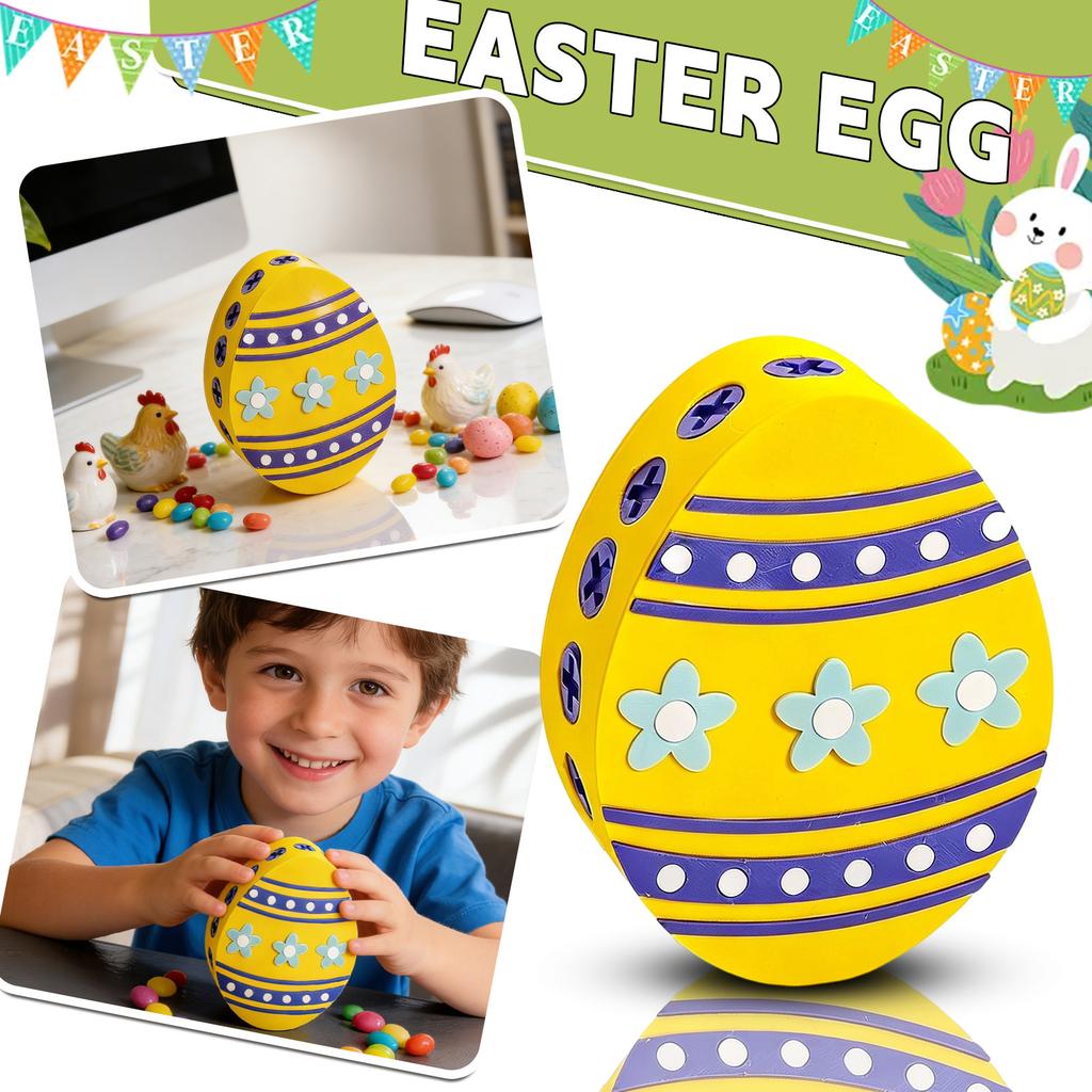 15cm Easter Egg Gift Box – Screw-Dismantle Interactive Fillable Surprise Container, Festive Easter Decor & Gift Holder For Small Treats