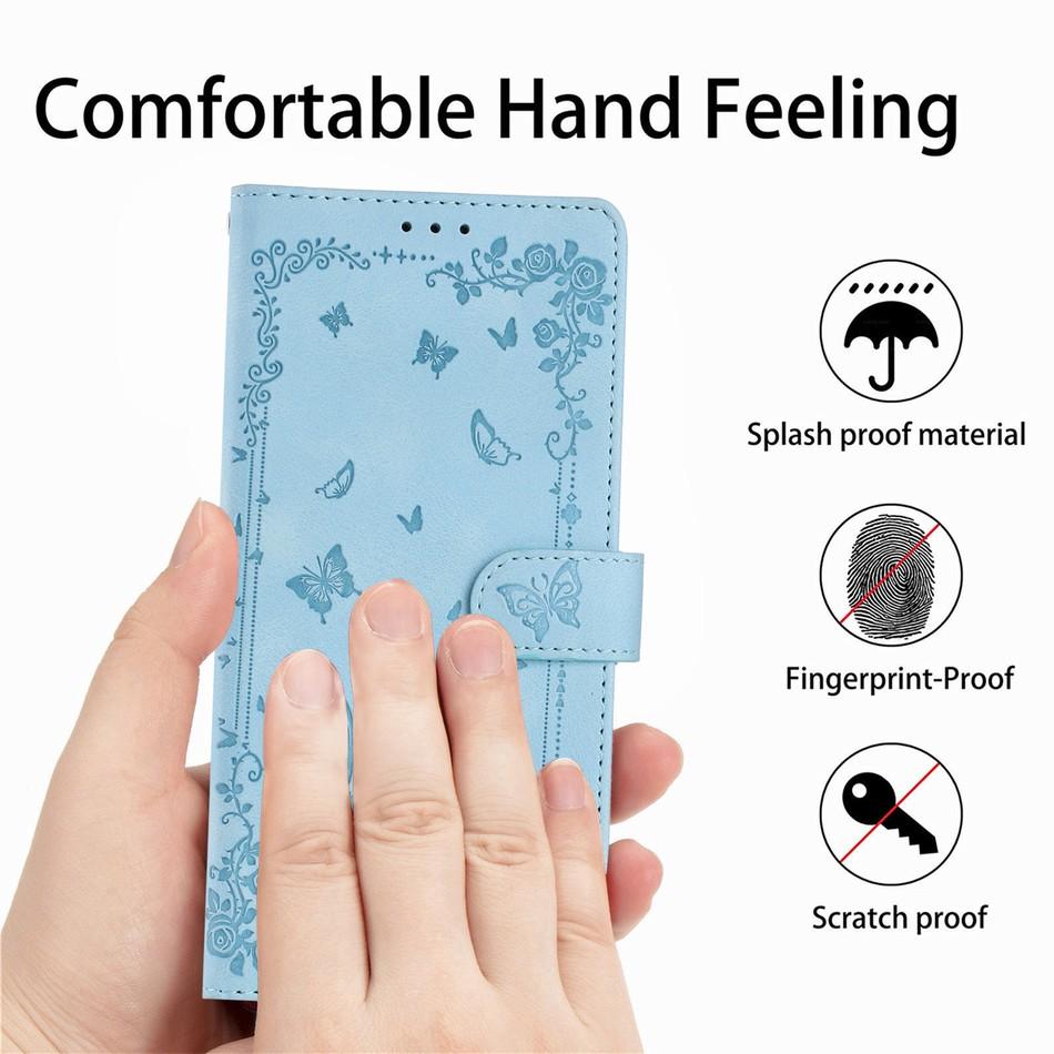 Cute Butterfly Garden Case For Samsung Galaxy S6 S26 S25 Edge S24 S23 S21 FE S22 Plus Ultra Wallet Phone Bags Stand Cover