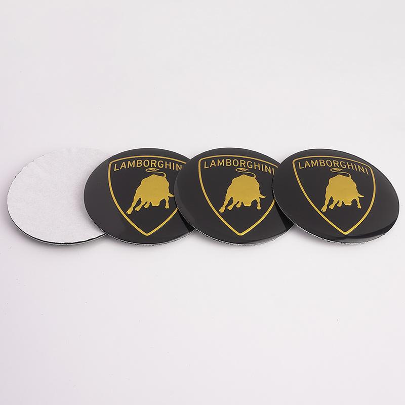 New 4PCS 56mm Car Wheel Center Hub Cap Emblem Stickers For Lamborghini Aventador LP700 Exterior Auto Car Stickers Accessories