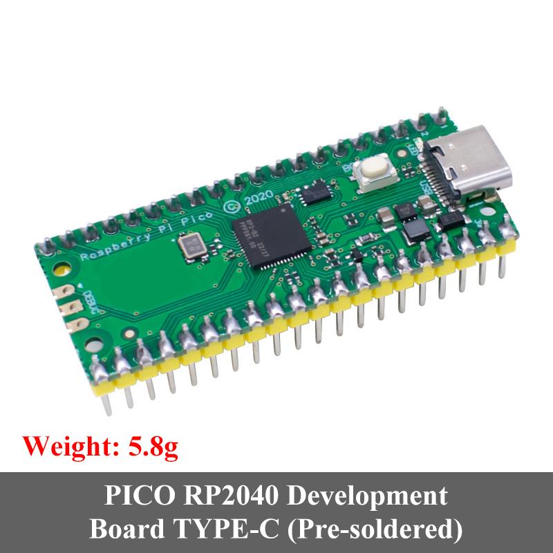 Плата разработки микроконтроллера Raspberry Pi Pico RP1111 с двумя ядрами, интерфейс Micro USB, компактный размер, мощная плата микроконтроллера