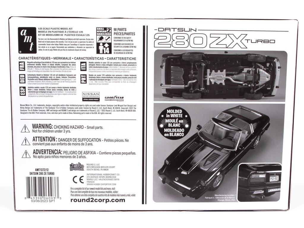 AMT Scale Datsun 280ZX Turbo with Plastic Model Kit AMT1372 1/25 T-Roof