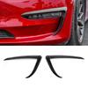 Front Fog Lamp Eyebrow Wind Knife For Tesla Model 3 2017-2023 Gloss Black Fog Lamp Trim Carbon Look Blade Trim Bodykits Tuning