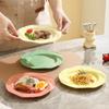 4pcs Home High-value Cake Pan Cream Style Dinner Plate Food Plate Sushi Dumpling Plate Pasta Plate Reusable Party Plates