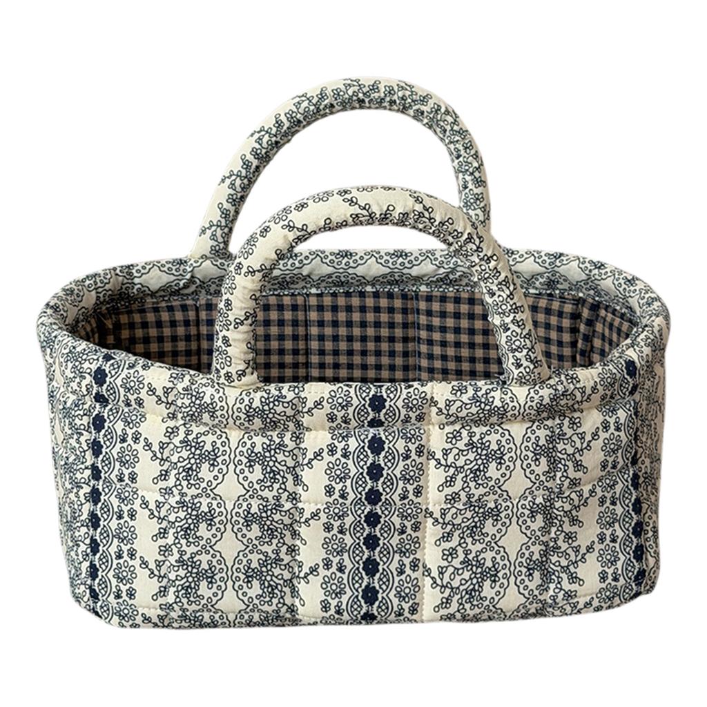 Boho Fabric Storage Basket Collapsible Quilted Storage Hamper Large Capacity Lightweight for Nursery Bedroom Laundrys Room Decor