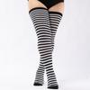 Striped Women Stockings Over Knee Long Socks Fashion Women Keep Warm Long Socks Black White Striped Hosiery