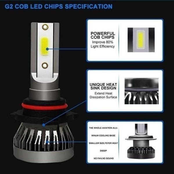 1 шт. Супер яркие водостойкие светодиодные фары конверсионные комплекты Hi / Lo Beam автомобильные фары лампы H7 H4 H11 H1 9005 HB3 9006 HB4 9012