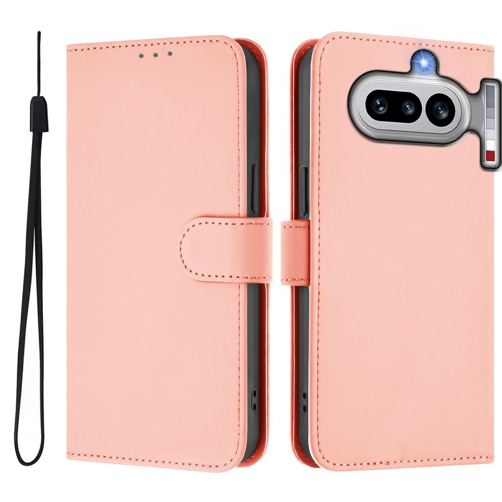 Wallet Case for Phone - Leather/PU, Pink, With Lanyard