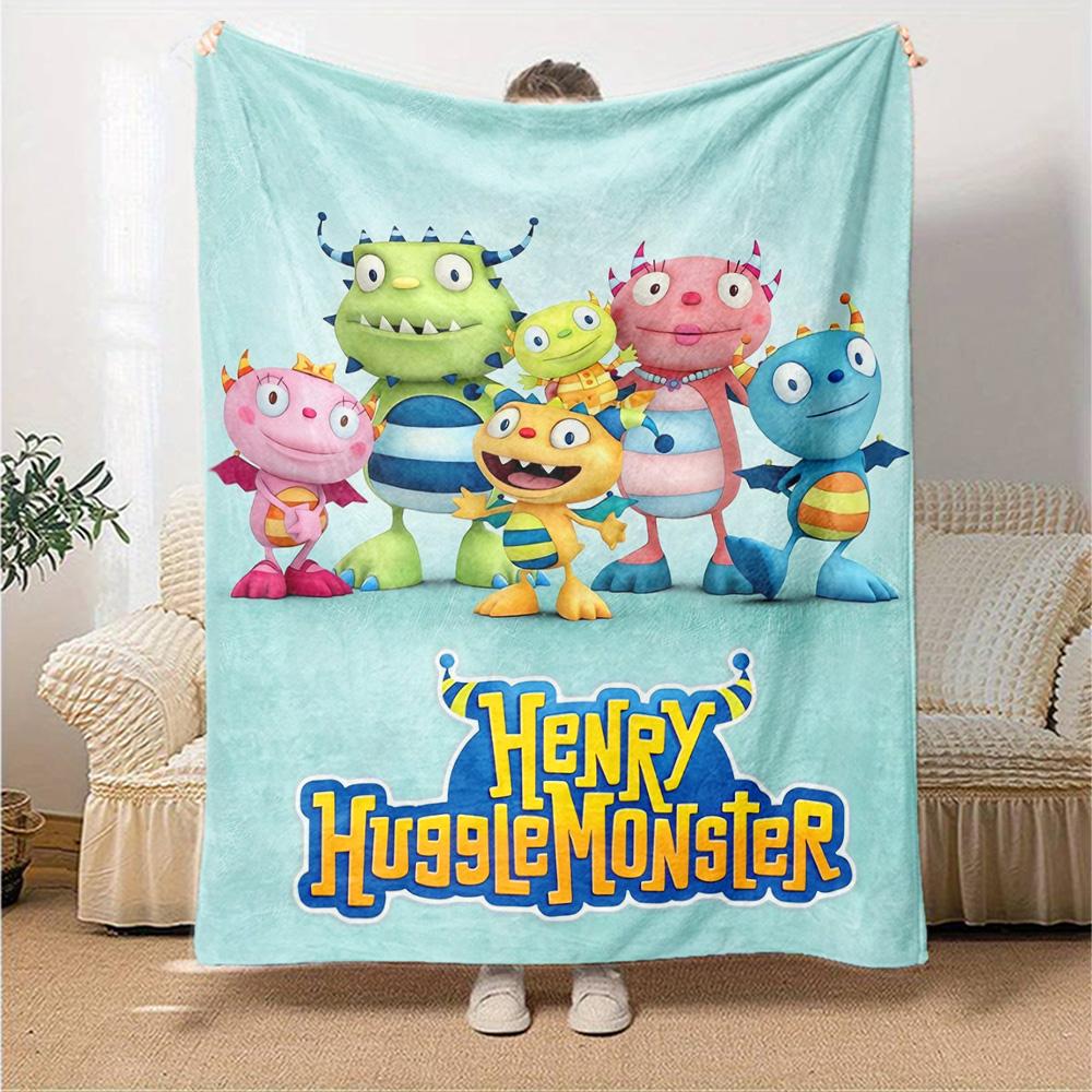 Monster Friends Adventure Flannel Blanket Super Soft Warm Cozy Blanket For Sofa Bed Office Travel Allseason Home Decor Gift