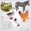 Когнитивная игрушка «Модели животных» Мини-набор: Альпака, Коза, Петух, Курица, Гусь, Кролик, Осел