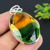 Подвеска из натурального двухцветного турмалина из стерлингового серебра 925 пробы 2,05 дюйма Q1b01