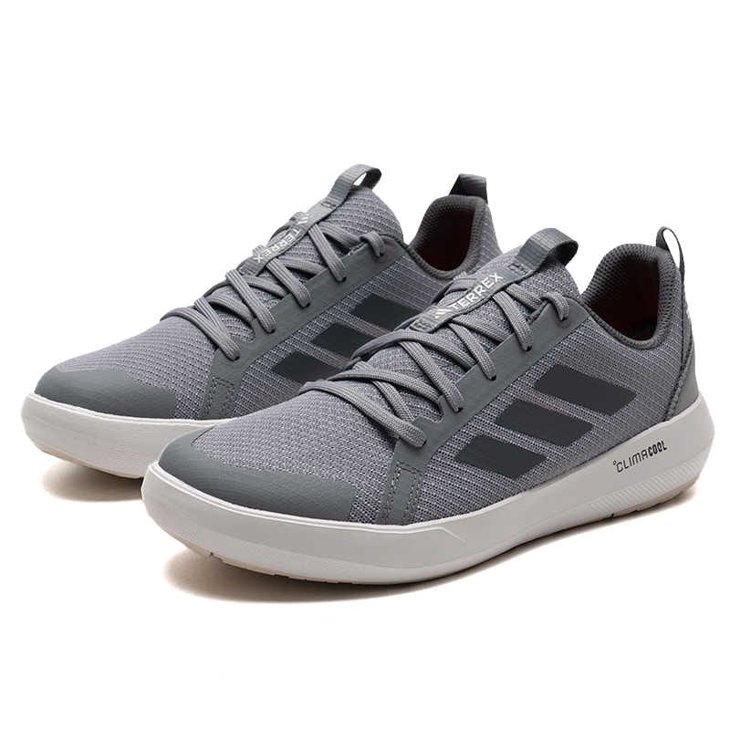 adidas Terrex Boat PU, Текстиль, Нескользящие, Износостойкие, Низкие, Туристические Ботинки, Унисекс, Серый, JR1821