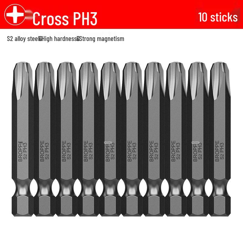 S2 Steel Magnetic Phillips & Slotted Screwdriver Bits Set for Electric Hand Drills and Pneumatic Tools