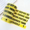 Black Character Warning Tape Yellow Tape Danger Identification Tape  Universal