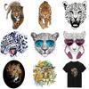 Leopard Thermal Stickers Iron On Patch Diy T-Shirt Heat Press Appliqued Parches Ropa Clothes Stickers Hoodies Iron-On Transfers