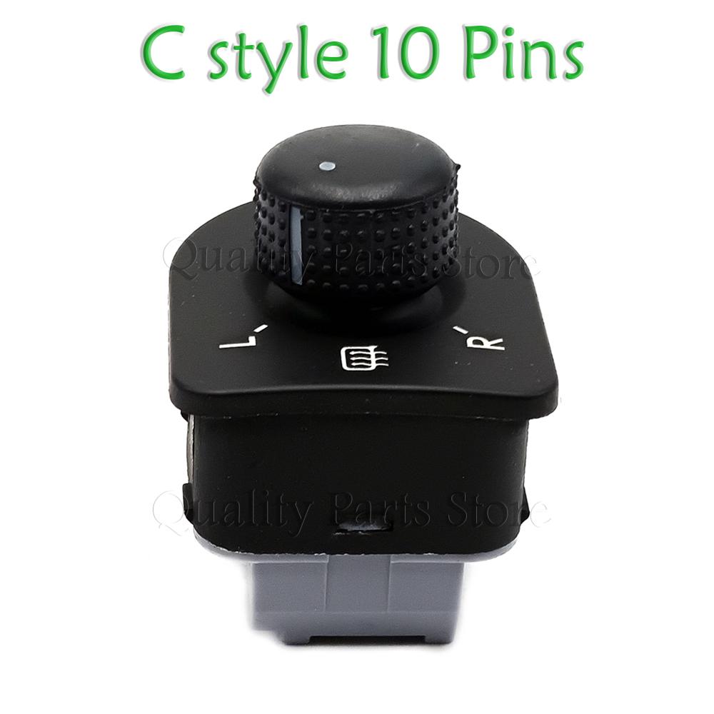1PC Rearview Mirror Knob Switch Button For VW Beetle Passat B5 Bora Golf 4 Jetta MK4 1999-2006 1J1959565D 1J1959565F 1J1959565E Pushbutton Switches 3