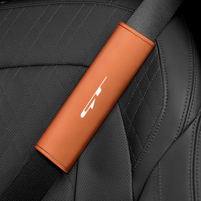 AANL1 Car Styling Seat Belt Cover Leather Seatbelt Shoulder Strap Protector Pads For KIA GT GTLINE car Accessories