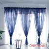 Роскошная однотонная полупрозрачная оконная занавеска с удобным дизайном кармана для штанги