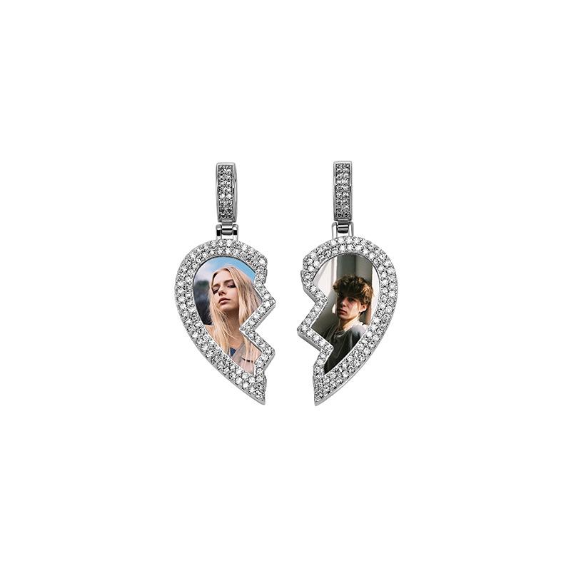 Кулон Jinao Heartbreak Memory Pendant: Европейское и американское колье-рамка для фотографий, сделанное своими руками.
