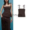 Spring New Women's Clothing French Style Design Bowknot Decoration Stretch Camisole Tops 4661022