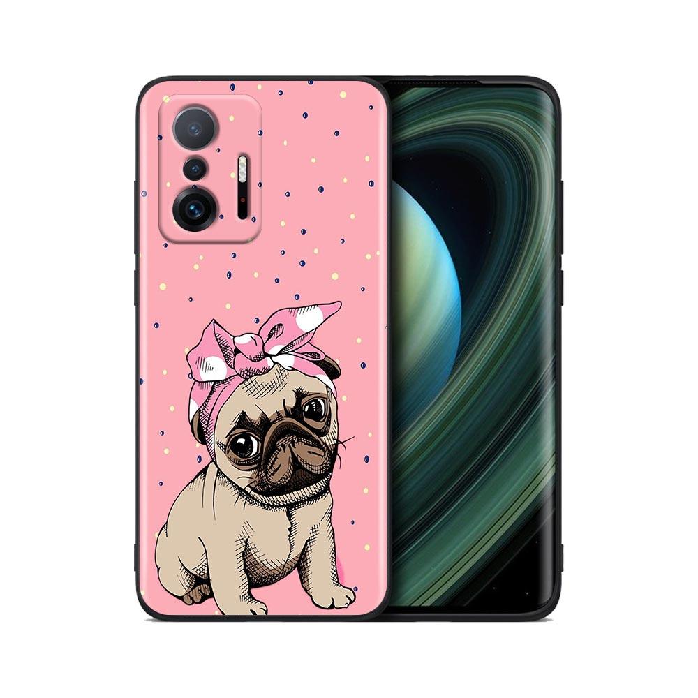 Чехол для Xiaomi Mi 11T 11X 11 Lite 5G NE 12 Poco X3 M3 F3 M4 Pro Чехлы Fundas Оболочка Обложка Смешная Собака Мопс Бульдог Животные