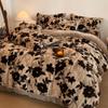 Luxury Rabbit Plush Milk Velvet Bed Set - Winter Warm 4-Piece: Thick Duvet Cover & Sheet