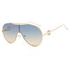 Oversized One-Piece Aviator Sunglasses, Metal Sunglasses Of The Same Style, Personalized Sunglasses.