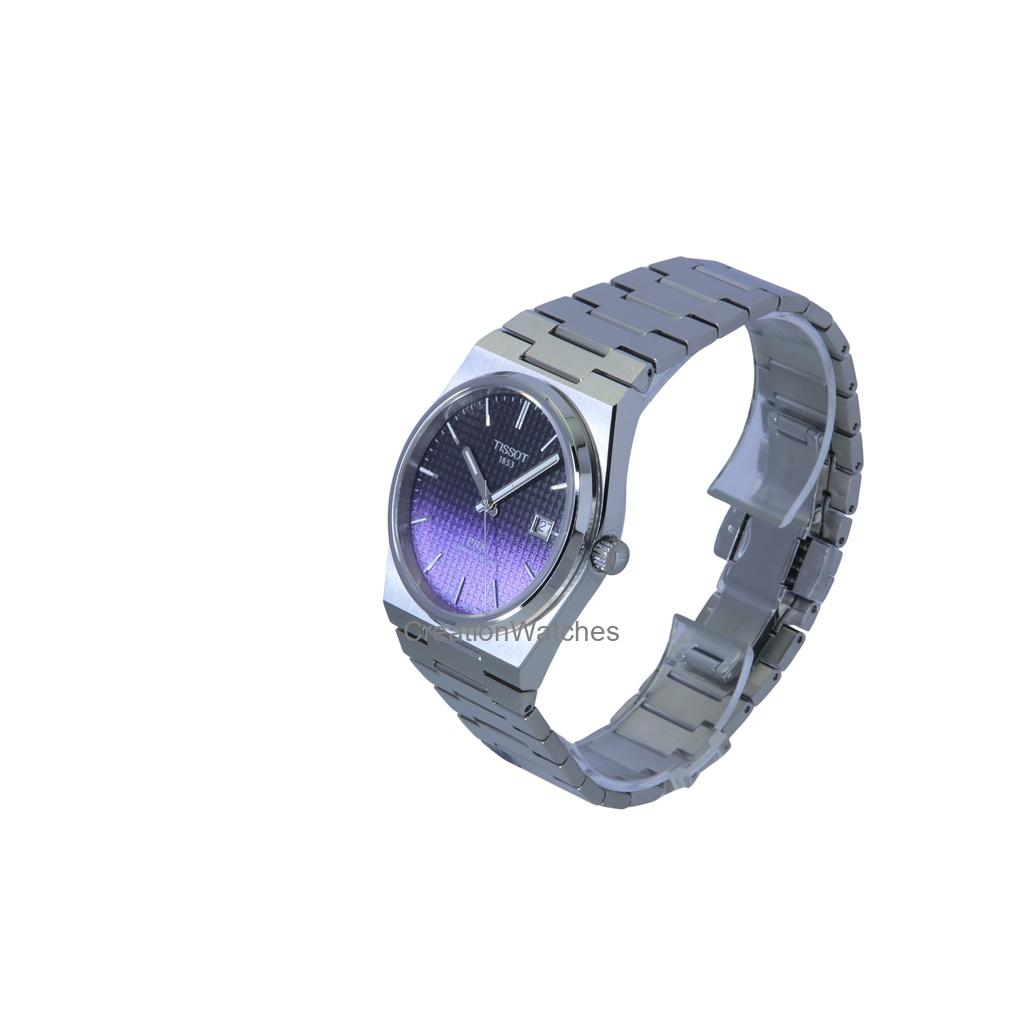 Tissot PRX Powermatic 80 Gradient из нержавеющей стали с черным хамелеоновым циферблатом, автоматические часы T137.407.11.051.01 100M для мужчин