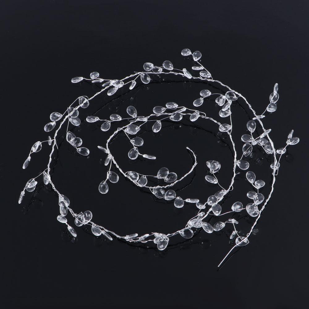 Прозрачный Акрил Свадебное Украшение Вечеринка Штора-Гирлянда Капли Дождя С Алмазным Бисером Гирлянды из Бусин Хрустальные Бусины