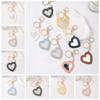Leather Heart Cosmetic Mirro Keyring Trinket Makeup Mini Mirror  Birthday Kids Gift