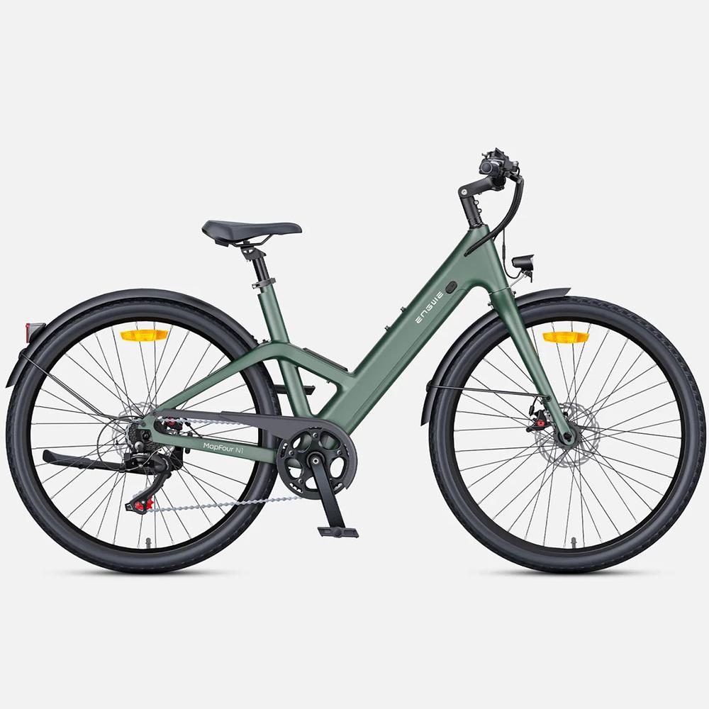 Electric Bike Adult ENGWE N1 Air ST 250W Motor Mechanical Brake 36V 10AH City Ebike Top Speed 25Km/h Shimano 7 Speed LCD Display