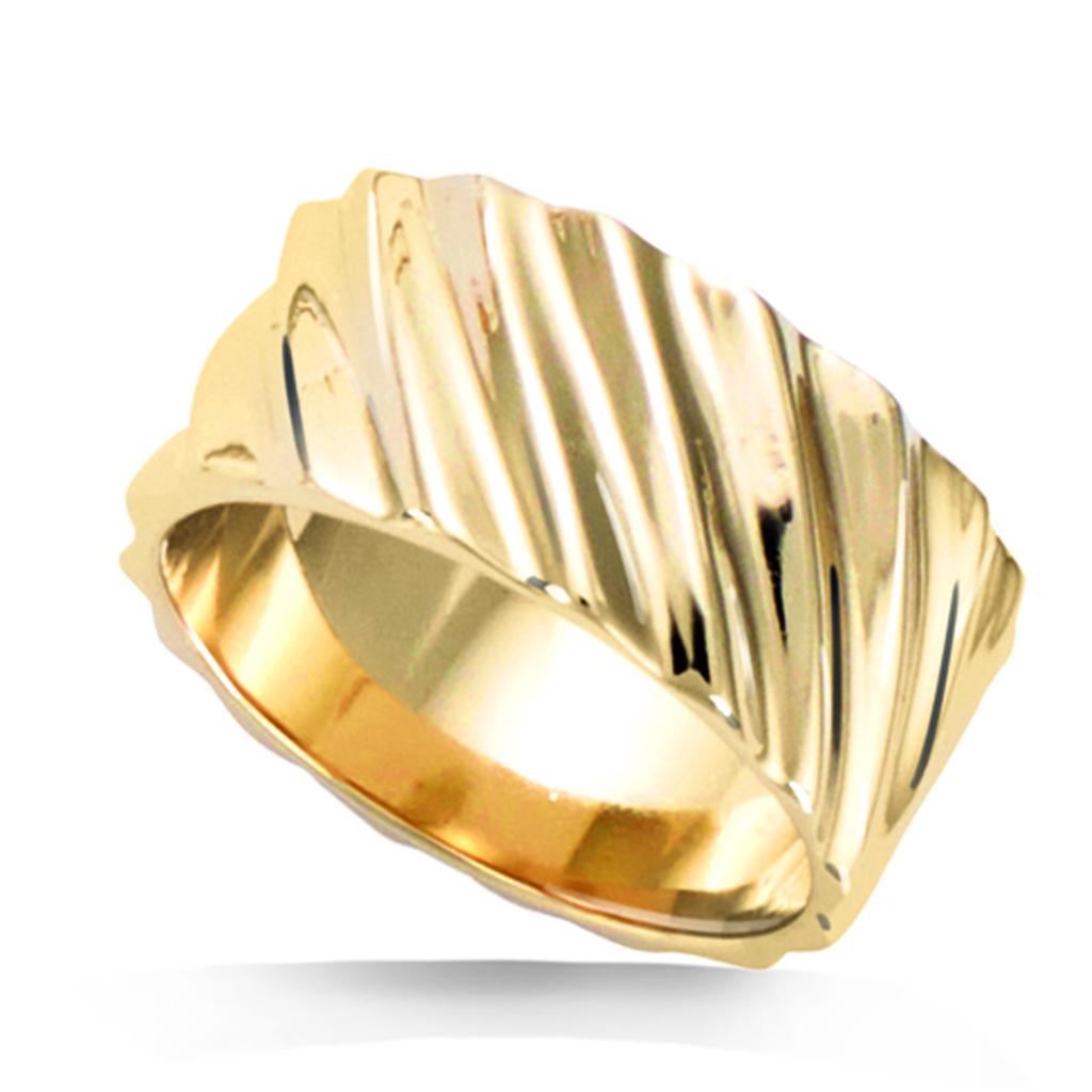 Gold Plated Ring 'Cleopatra' Golden - 10 Mm