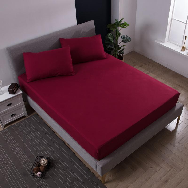 Однотонная хлопковая простыня на наматраснике, многоразмерный чехол для защиты от пыли, клещей и бактерий, постельное белье, без наволочек