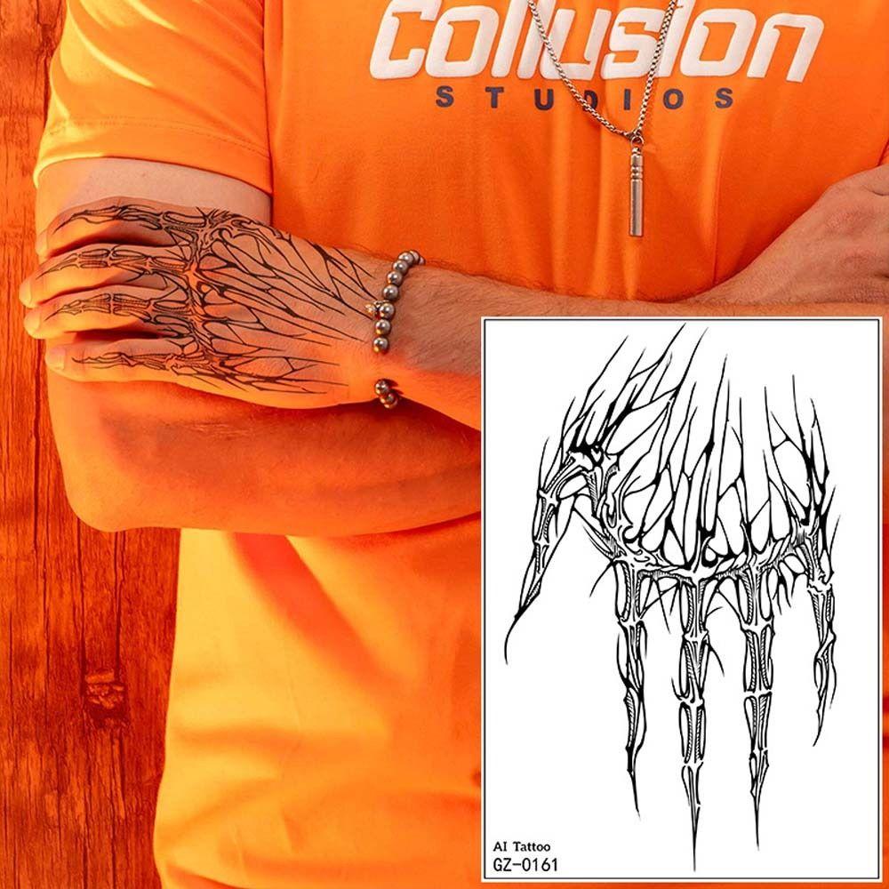 Инструмент красоты Черные линии татуировки наклейки Черные звезды линии временные татуировки креативные на открытом воздухе