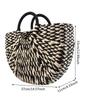 Women'S Wicker Handbag Semicircle Bags Totes Beach Straw Woven Rattan Bag Retro Rattan Bag Handknitting