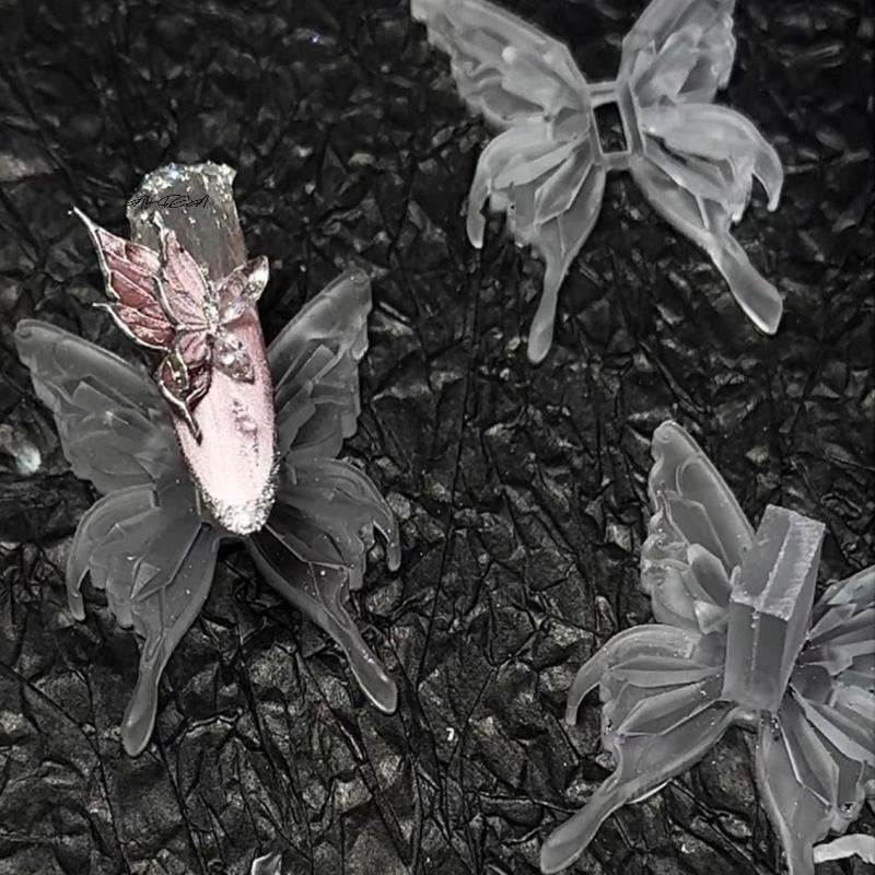 Butterfly Nail Display Stand, DIY Silicone Mold, 3D Carving Stamping Plates, Tip Holder, Practice Stand, False Nails Tips