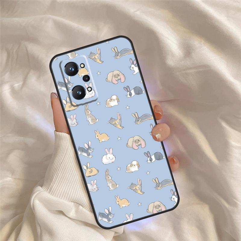Bunny Rabbits Case For Realme 15 14 11 12 13 Pro Plus C65 C67 C71 C63 C61 C55 C51 C53 C35 C75 GT6 GT7 Pro