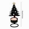 Metal Christmas Tree Candlestick Small Tree Shaped Candle Holder Holiday Tabletop Centerpiece for Home Shelf Fireplace Decor