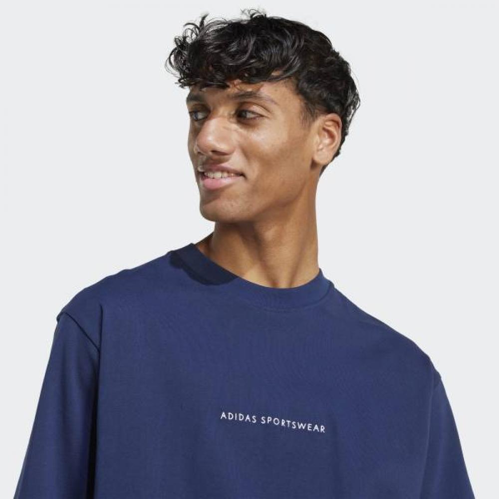 Adidas Футболка унисекс из хлопка JJ3972 Футболка с графическим принтом Cord Doodle Camp