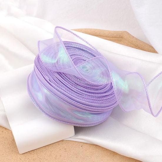 Прозрачная тюлевая лента 3,8 ярда Декоративная лента для рукоделия Радужная тюлевая лента в рулоне для цветов, свадебных приглашений, подарочной упаковки