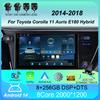 Car Radio Android 14 For Toyota Corolla 11 Auris E180 Hybrid 2014-2018 Multimedia Player Carplay GPS Stereo No 2Din DVD
