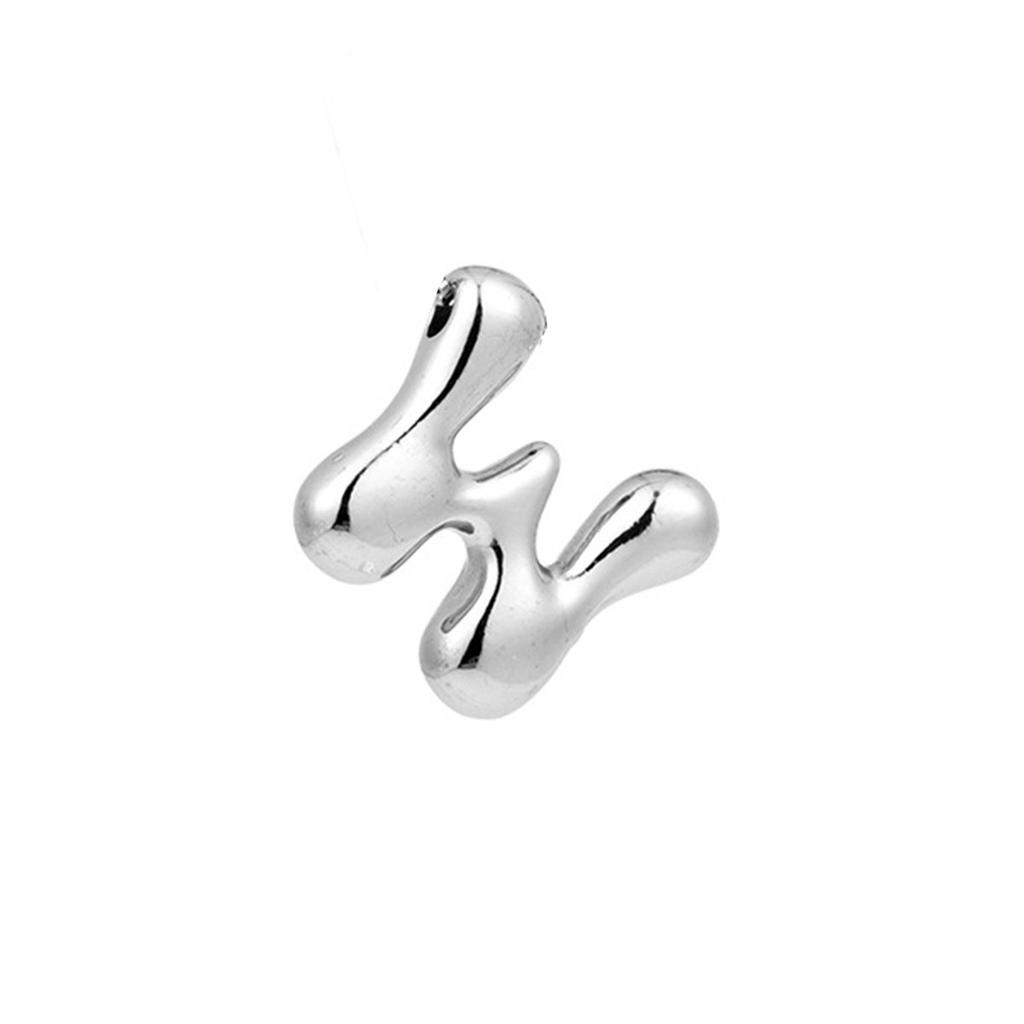 Креативное ожерелье-подвеска с буквами-пузырями A-Z для женщин Посеребренное Массивные ожерелья из нержавеющей стали Подарок