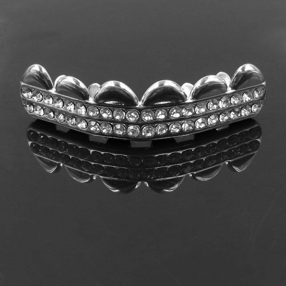 TEMU Gold-Plated Diamond-Studded Grillz Hip-Hop Tooth Jewelry
